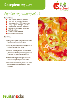 Recept paprika: paprika regenboogsalade